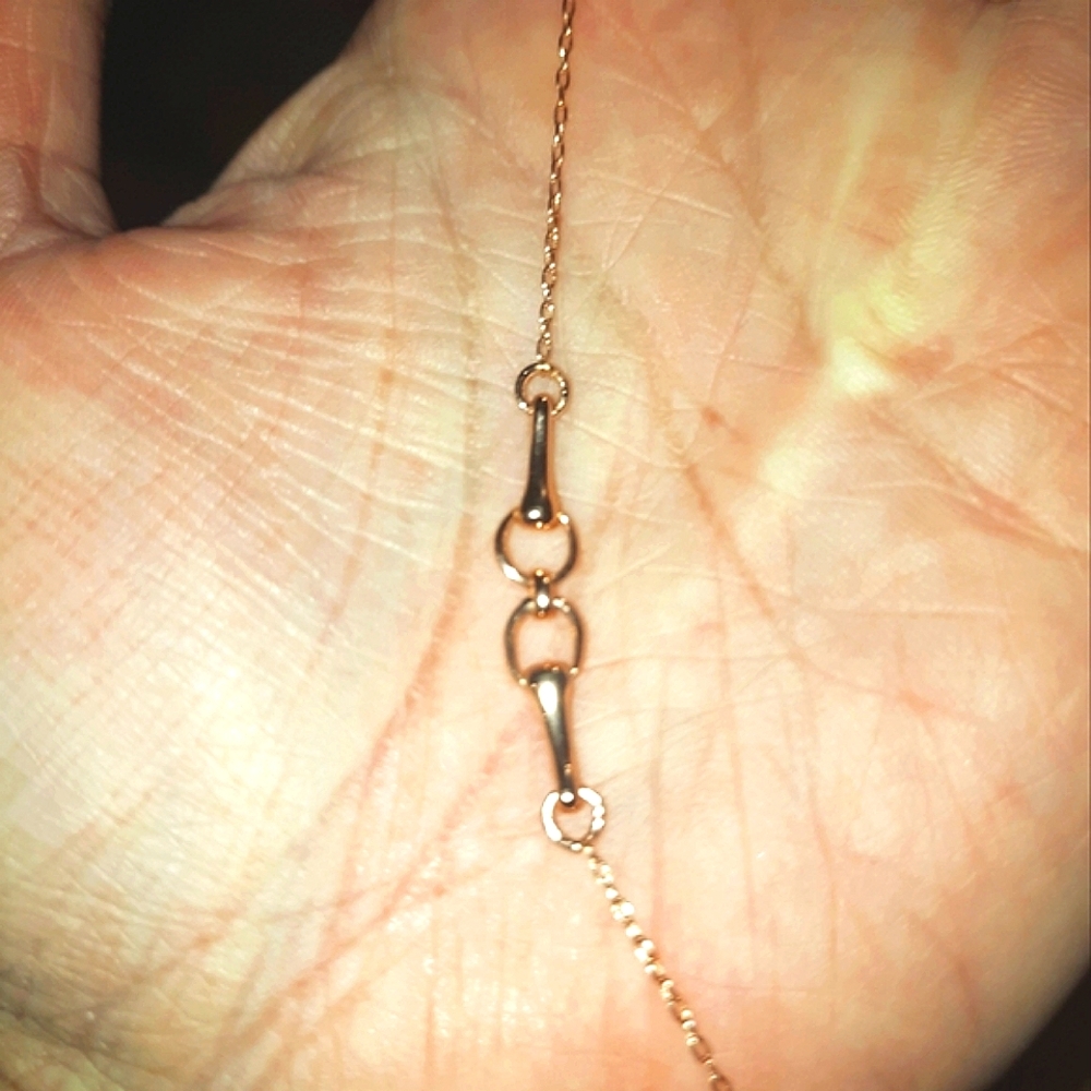 HORSE SNAFFLE BIT NECKLACE ROSE GOLD